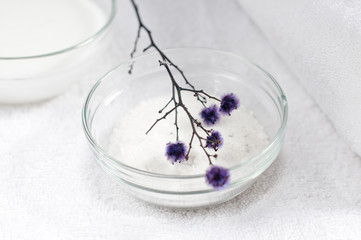 bath salt in a bowl