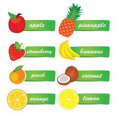 Vector Fruit Labels