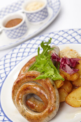 sausages and potatoes