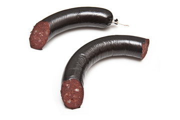 black pudding or blood sausage.