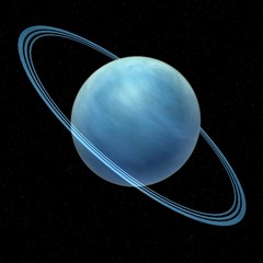 Obraz premium 3d render of uranus planet