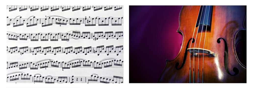 Spartito musicale, contrabbasso