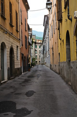 Fototapeta na wymiar Alleyway. Bobbio. Emilia-Romagna. Italy.