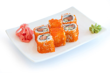 roll with caviar