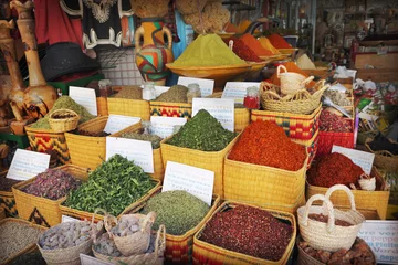 Fotobehang Tunesië Spice market