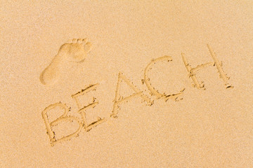 Barefoot on the beach