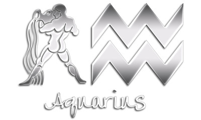 Aquarius Chrome Zodiac Signs