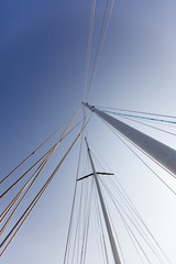Sailing mast and the clear sky