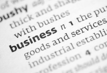 Fototapeta premium Business definition in a dictionary
