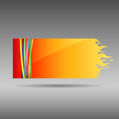 Paper flame, vector illustration