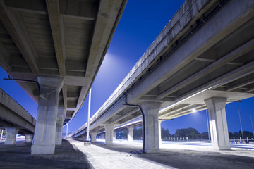 elevated express way at night time