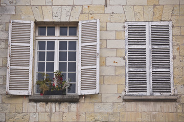 French shuttered windows