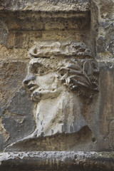Renaissance style stone carved head