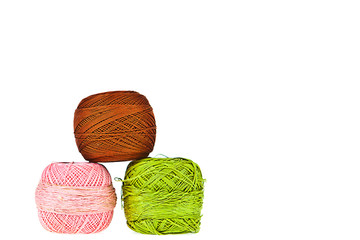 Colorful knitting wool balls