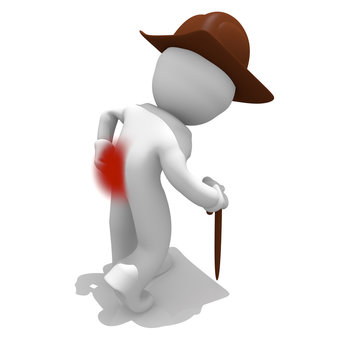 Back pain, 3d image