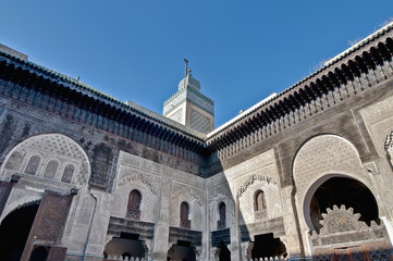 Fototapeta premium Bou Inania Madrasa at Fez, Morocco