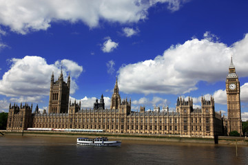 Fototapeta na wymiar Big Ben and the House of Parliament, London, UK