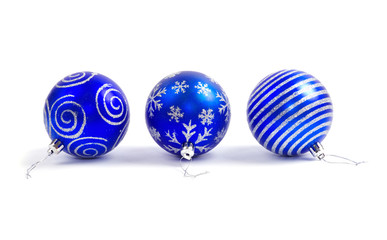 blue christmas balls