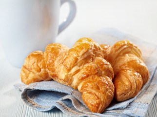 Fresh baked croissants