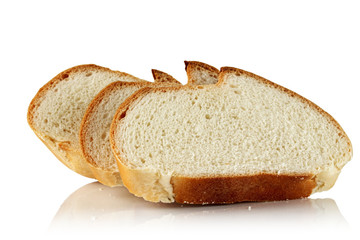 Bread on a white background.