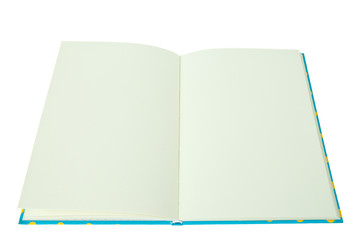 Blank notebook isolated on white background