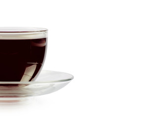 Espresso on white background