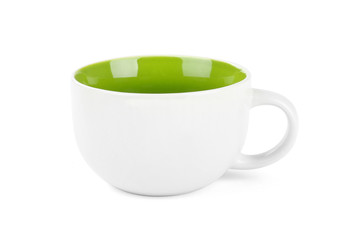 Empty green mug