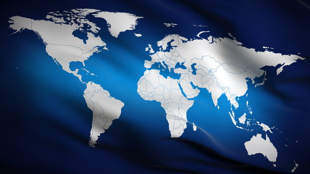 World on Flag HD. Looped.