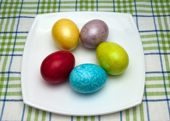 Coloured easter eggs