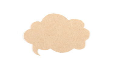 the thought of old paper isolated on white