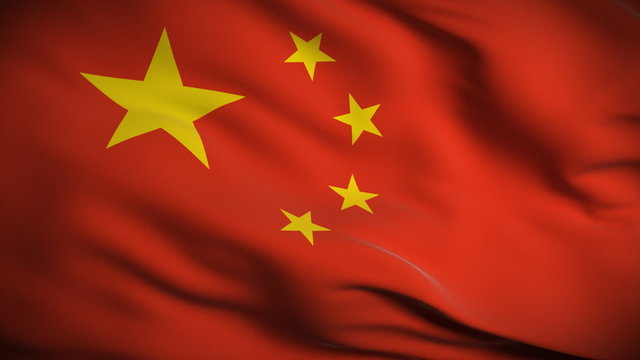 Chinese Flag HD. Looped.