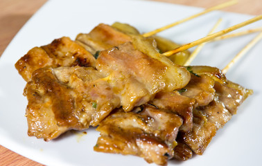 Moo Ping, Thai style grilled pork