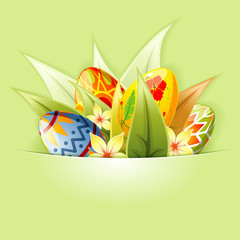 Easter Background with Eggs mounted in pocket