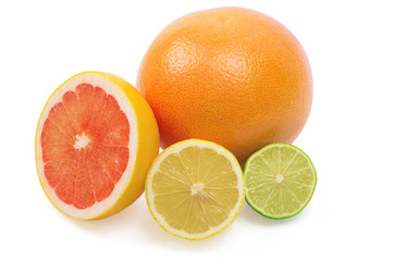 lime, lemon and orange