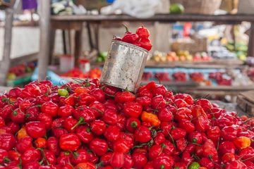 Fotobehang Weergave van chili © Pierre-Yves Babelon