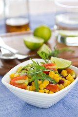 Sweetcorn and rocket salad