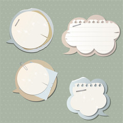 Paper speech bubbles