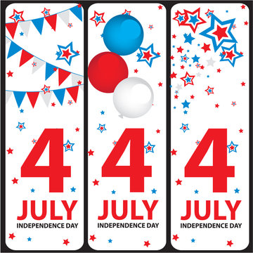 Vector banner July 4 Independence Day