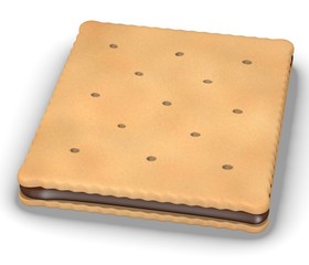 3d render of biscuit food