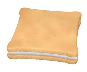 3d render of biscuit food