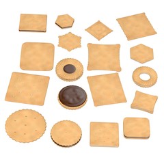 3d render of biscuit food