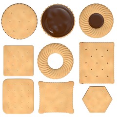 3d render of biscuit food - obrazy, fototapety, plakaty
