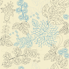 Fototapeta premium seamless floral background