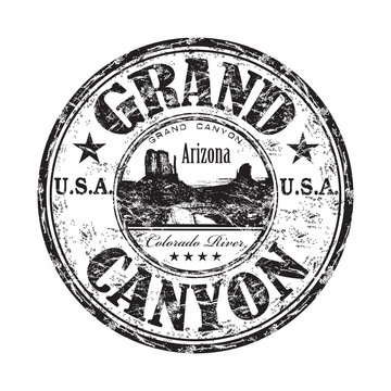 Grand Canyon grunge rubber stamp