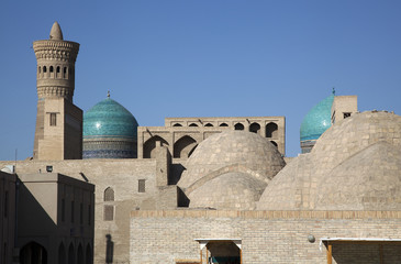 the roofs of the souk in uzbekistan