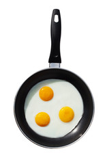 Pfanne mit Spiegeleiern