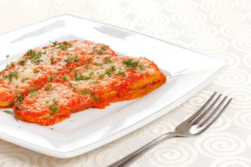 Aubergines with parmesan cheese