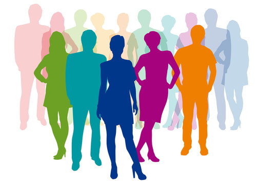 Rainbow Teamwork Background # Vector