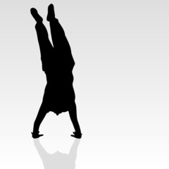 handstand black silhouette