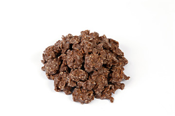 Schokoladenpralinen auf einem Haufen von oben